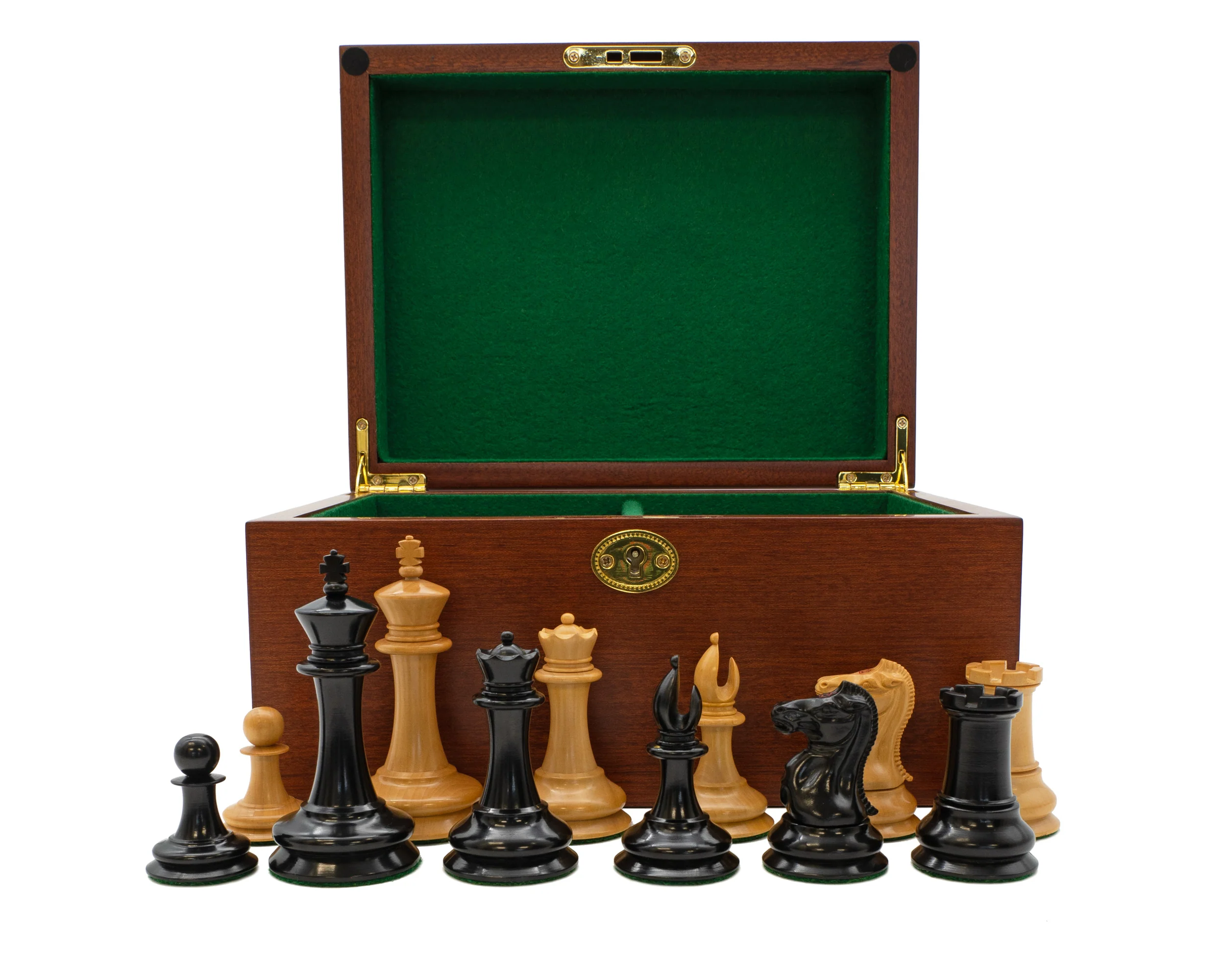 Leuchars Cooke Chessmen and Mahogany Hinged Box - Image 2