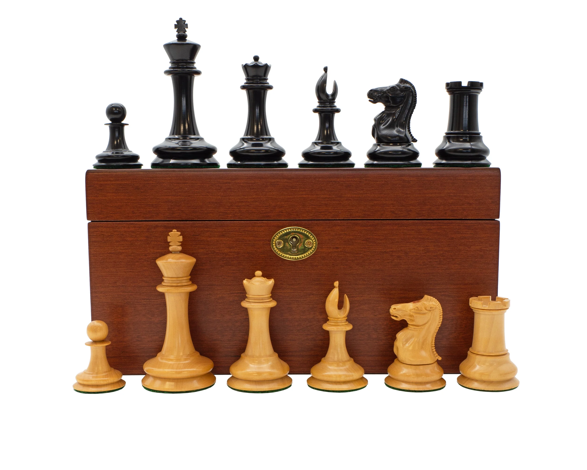 Leuchars Cooke Chessmen and Mahogany Hinged Box - Image 3
