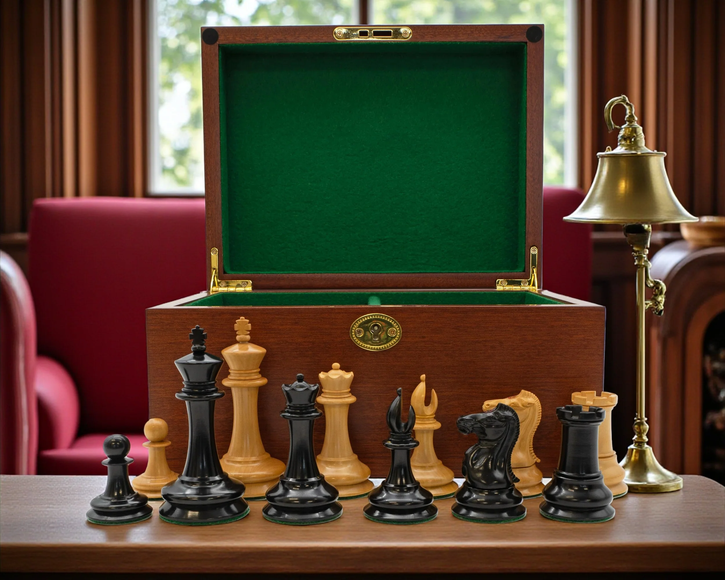 Leuchars Cooke Chessmen and Mahogany Hinged Box - Image 4