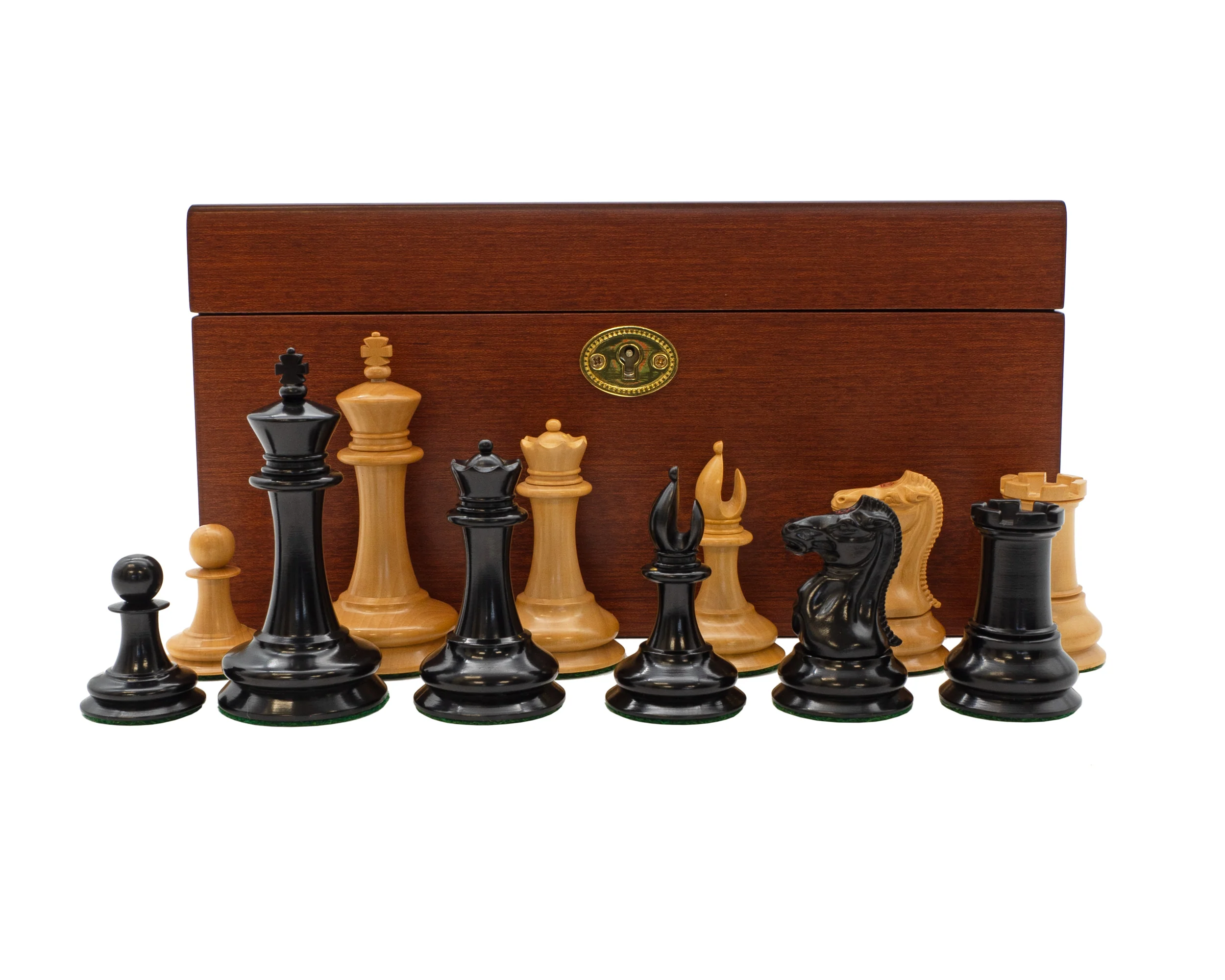 Leuchars Cooke Chessmen and Mahogany Hinged Box - Image 9
