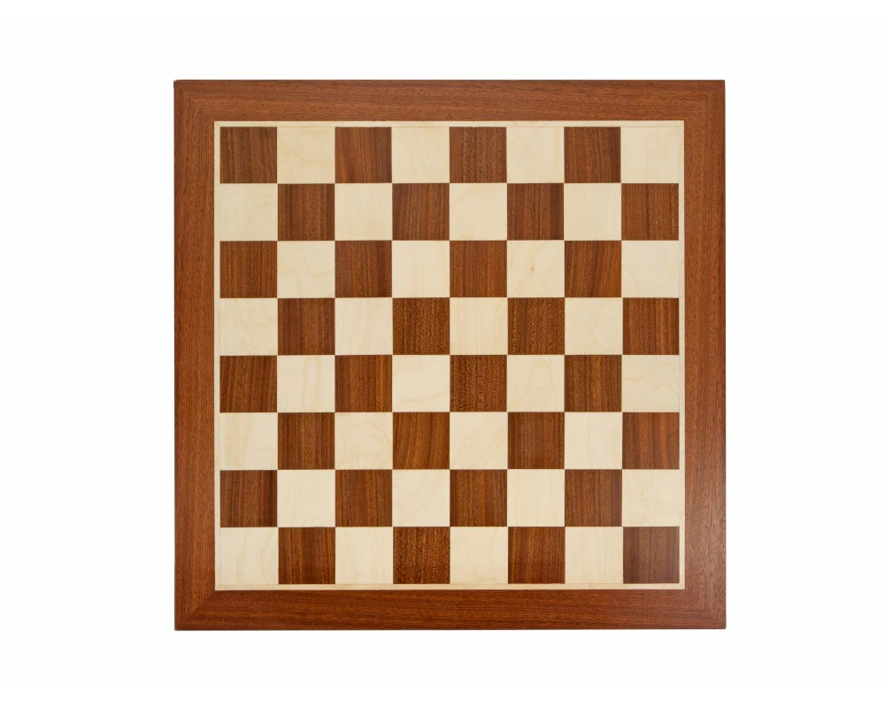 19 Inch Mahogany Sapele Maple Chess Board - Image 4