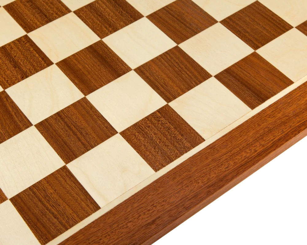 19 Inch Mahogany Sapele Maple Chess Board - Image 5
