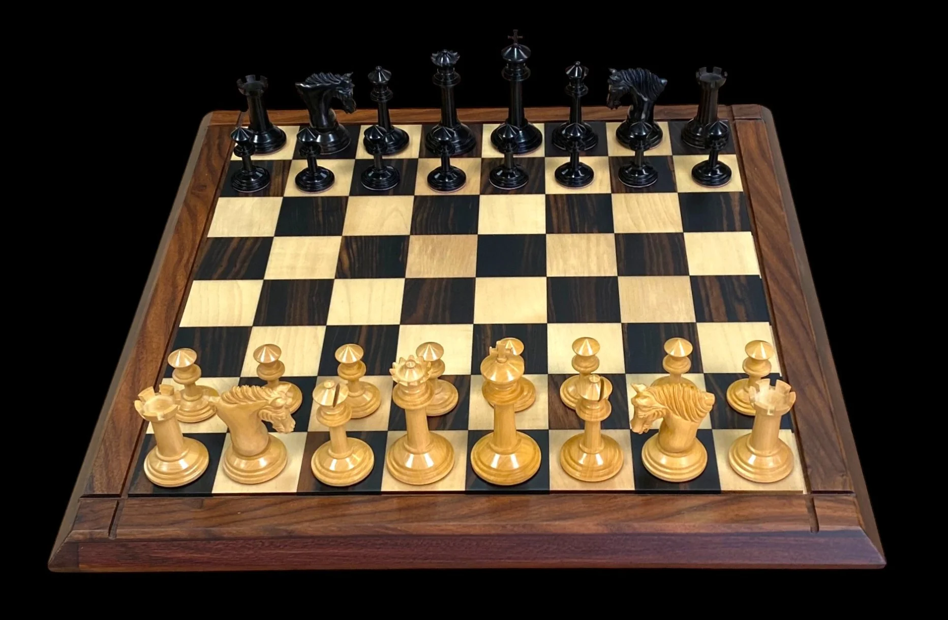 Mark Antony Chess Set with 21-Inch Luxury Ebony Rosewood & Boxwood Chess Board - Image 2