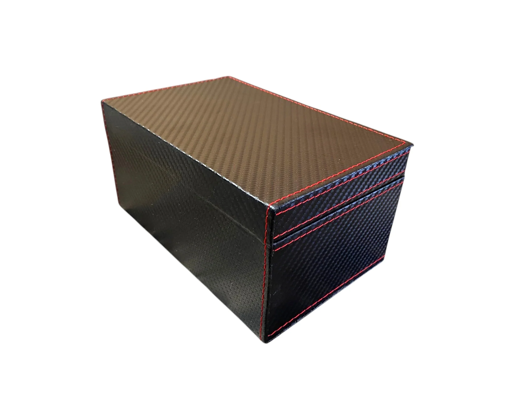 Small Black Red Stitching Vinyl Chess Box - Image 3