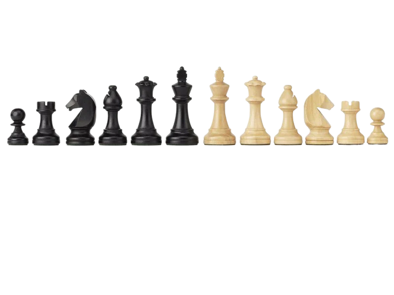 World Chess Style Anegre Pieces, Ebony Maple Deluxe Chess board, Vinly Box - Image 3